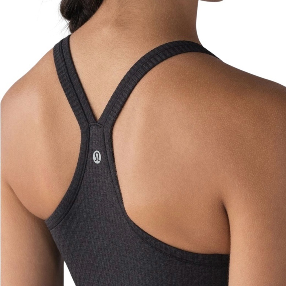 Lululemon Athletica Ebb To Street Tank Light Support Charcoal Gray Women Size 8 - Picture 3 of 8